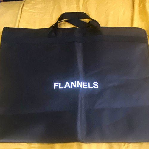 Flannels black nylon garment - flannels,